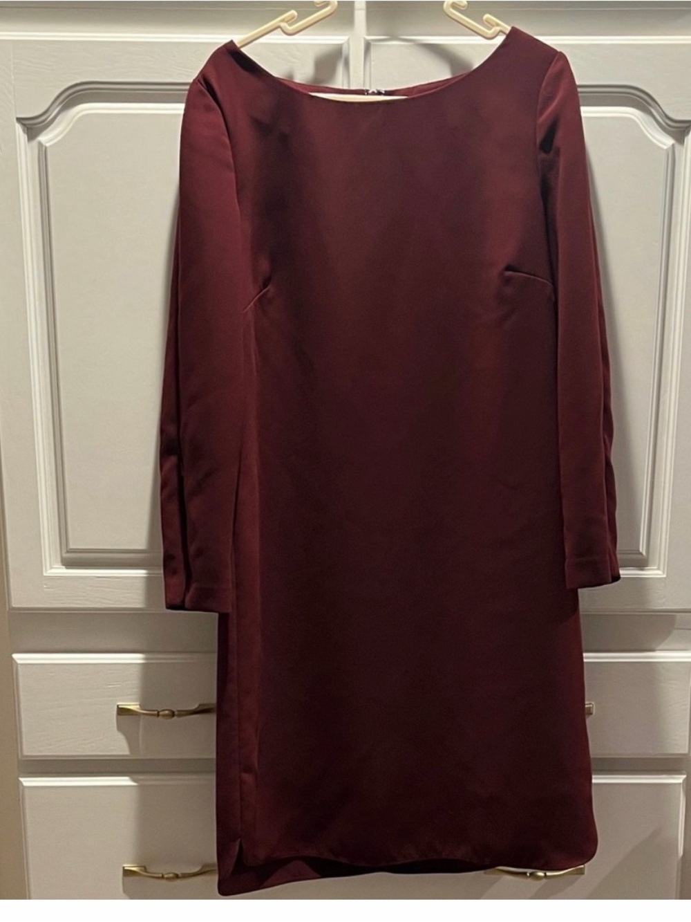 Banana Republic Deep Red Long Sleeve Dress
